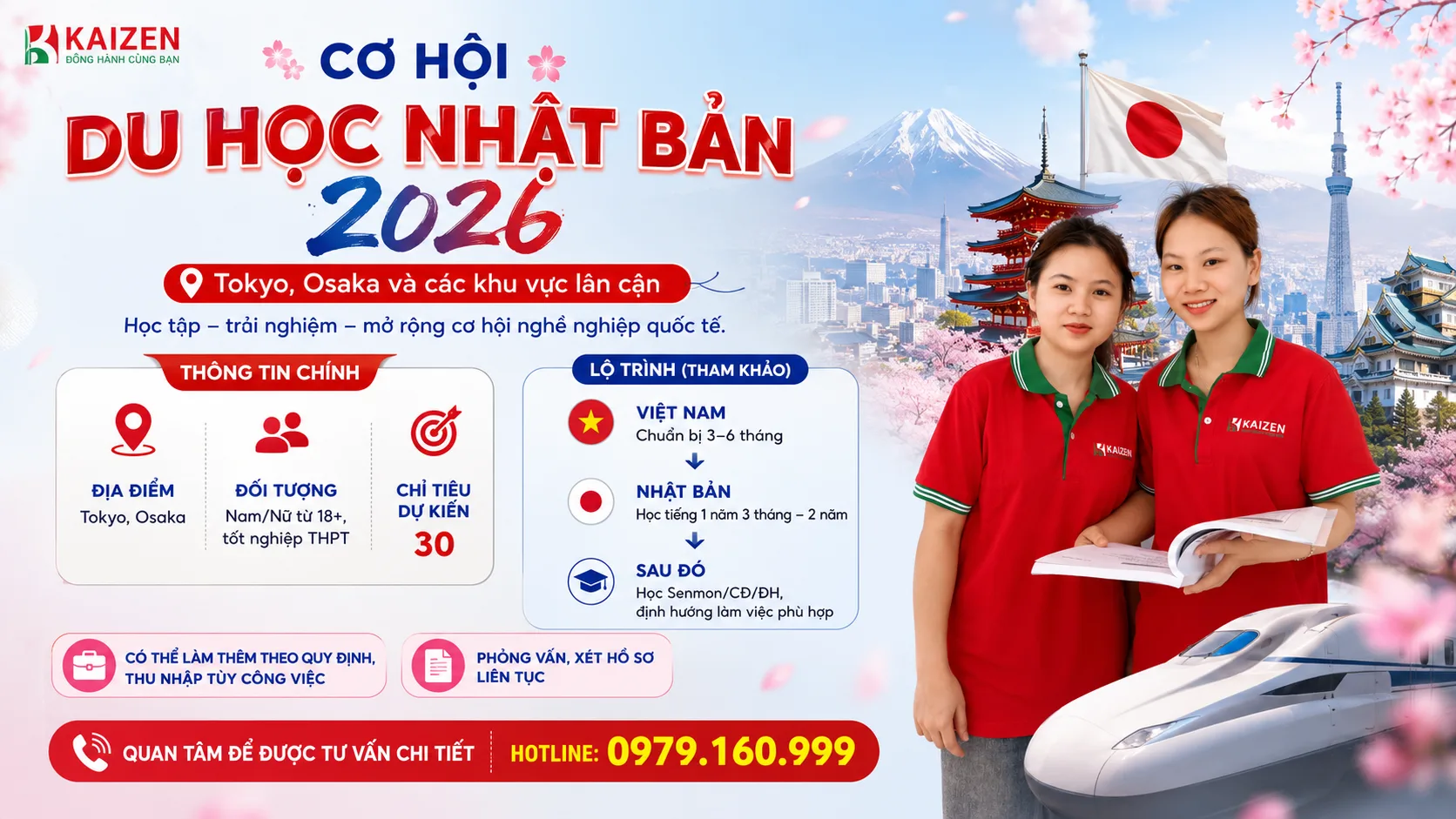 CƠ HỘI DU HỌC NHẬT BẢN 2026 - 2027